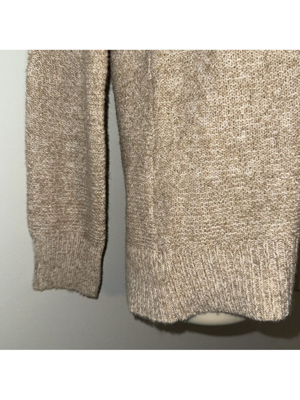 Pink Clover Beige Knit Sweater Small Neutral Lightweight Crewneck Pullover Cozy - Picture 8 of 16